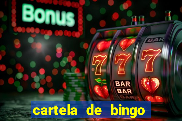 cartela de bingo cha de bebe